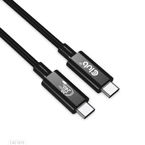 Club 3D CAC-1575 USB4 Gen2x2 USB-C kabel 2m Sort