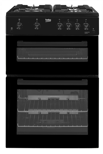 Beko KDG611K 60cm Freestanding Gas Double Oven Cooker