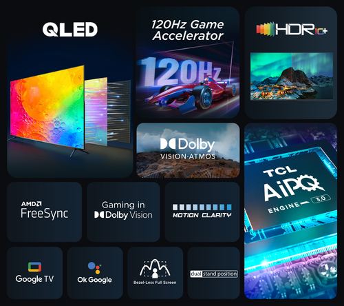 TCL C64 85C645K TV 2.16 m (85") 4K Ultra HD Smart TV Wi-Fi Titanium – image 3