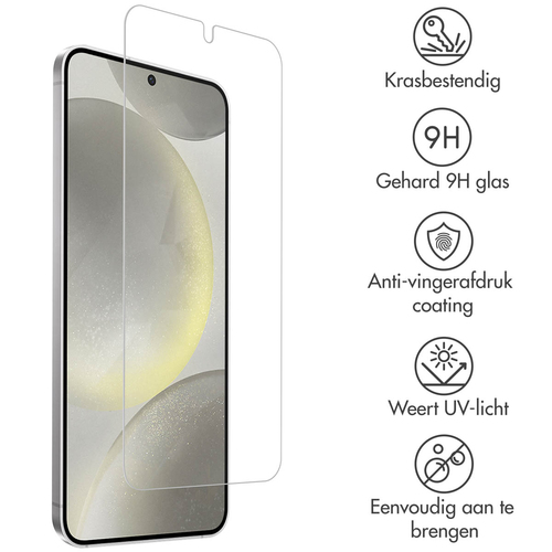 Accezz Gehard Glas Screenprotector Samsung Galaxy S24 / S25 - Transparant, afbeelding 2