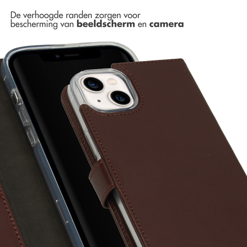 Selencia Echt Lederen Bookcase iPhone 14 Plus - Bruin, afbeelding 4