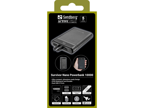 Sandberg 421-32 powerbank Lithium-Ion (Li-Ion) 10000 mAh Zwart, afbeelding 4