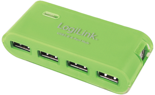 LogiLink UA0089 interface hub 480 Mbit/s Green