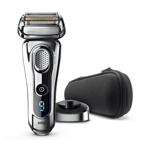 Braun Series 9 Electric Shaver for Men 9293s, Charging Stand and Travel Case - Chrome
