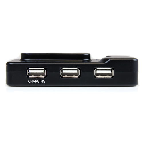 StarTech.com 7 Port USB Hub - 2 x USB 3A, 4 x USB 2A, 1 x Dedicated Charging Port - Multi Port Powered USB Hub with 20W Power Adapter (ST7320USBC) Sort – billede 2