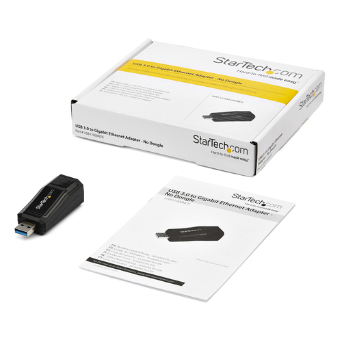 StarTech.com Adaptador Tarjeta de Red Externa NIC USB 3.0 a 1 Puerto Gigabit Ethernet 1Gbps RJ45 USB A Sin Dongle
