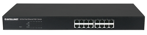 Intellinet 16-Port Fast Ethernet PoE+ Switch, 8 x PoE IEEE 802.3at/af Power-over-Ethernet (PoE+/PoE) ports, 8 x Standard RJ45 Ports, Endspan – image 3