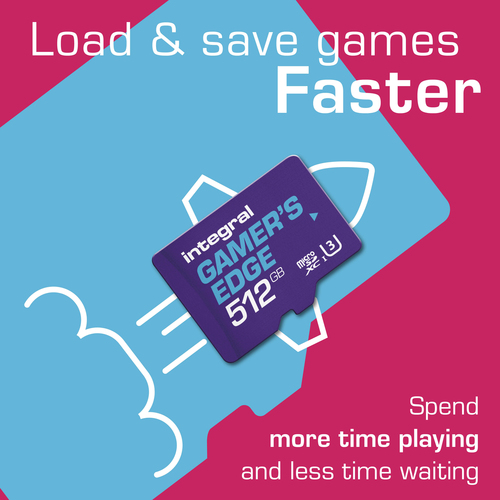 Integral 512GB MICRO SD CARD UHS-1 U3 4K CL10 V30 A1 GAMERS EDGE CARD FOR NINTENDO SWITCH UP TO 180MBS READ 150MBS WRITE – image 2
