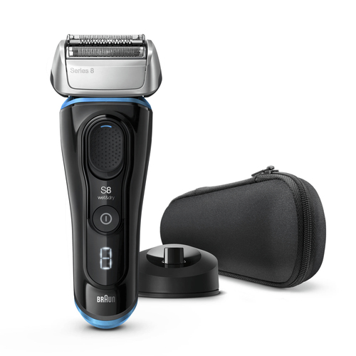 Braun Series 8 8345s Next Generation Electric Shaver, Charging Stand, Fabric Case, Noir