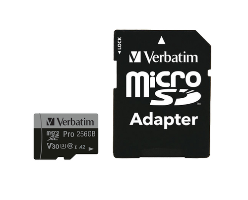 Verbatim Pro U3 256GB Micro SDXC Card – image 2