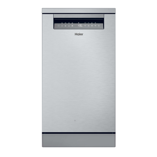 Haier I-Pro Shine Series 5 XF1C3TB1FX-80 Wifi Connected Slimline Dishwasher - Silver - C Rated, Silver - image 1
