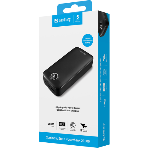 Sandberg SemiSolidState Powerbank 20000 – image 5