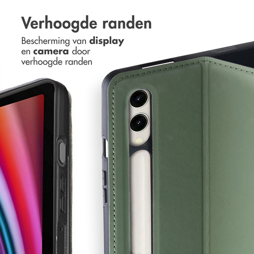 Accezz Classic Tablet Case Samsung Galaxy Tab S10 Plus / Tab S9 Plus / Tab S9 Plus FE - Groen, afbeelding 3