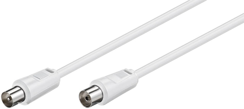 Goobay Antenne Kabel dobbeltskærmet Hvid 2,5m