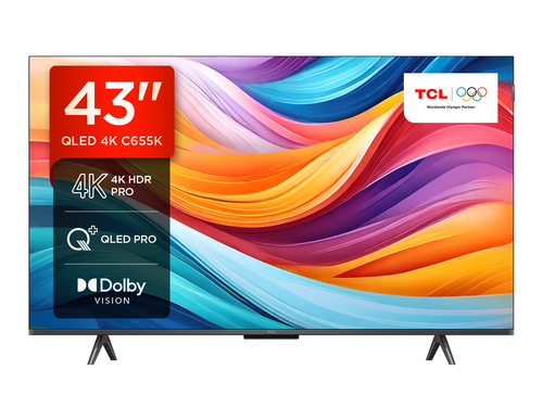 TCL 43C655K TV 109.2 cm (43") 4K Ultra HD Smart TV Wi-Fi Black