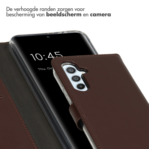 Selencia Echt Lederen Bookcase Samsung Galaxy A54 (5G) - Bruin, afbeelding 4