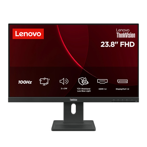 Lenovo ThinkVision E24-40 platta pc-skärmar 60,5 cm (23.8") 1920 x 1080 pixlar Full HD LCD Svart