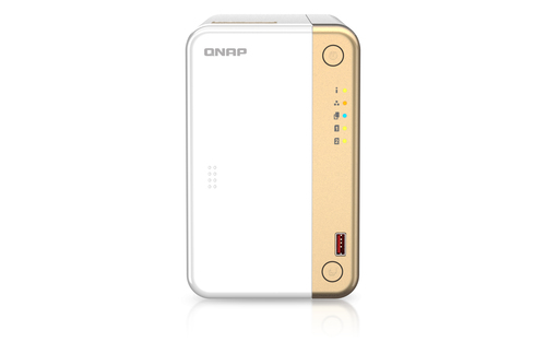QNAP TS-262 NAS Tower Процессор Intel® Celeron® N4505 4 GB 0 TB QNAP QTS Золото, Белый