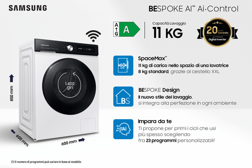 Samsung WW11BB704DGE washing machine Front-load – image 5