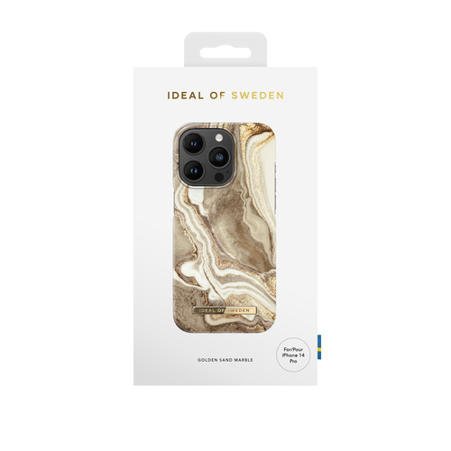 iDeal of Sweden Printed Case iPhone 14PR Golden Sand Marble – image 1