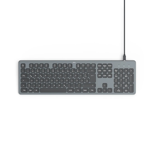 Hama CK-400 клавиатура Дом/офис USB QWERTZ Немецкий Черный, Темно-серый