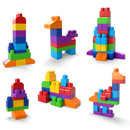 Mattel First Builders - Big Building Bag (Classic), 60 stuks Constructiespeelgoed, afbeelding 5