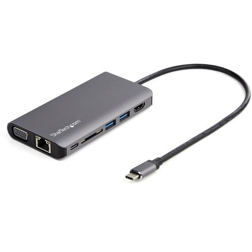 StarTech.com DKT30CHVAUSP док-станция для ноутбука Проводная USB 3.2 Gen 1 (3.1 Gen 1) Type-C Черный, Серый