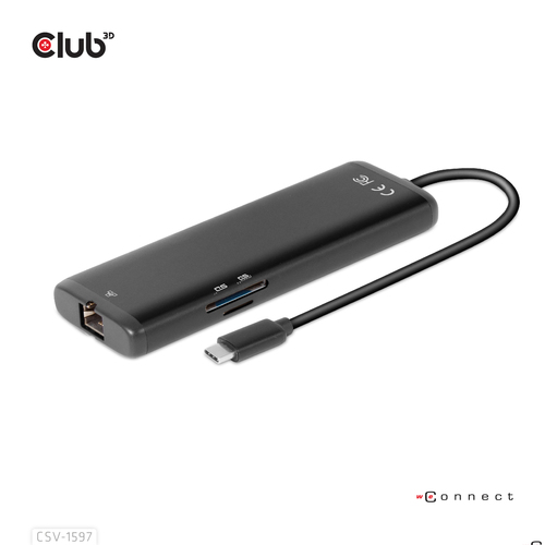 CLUB3D USB Gen 1 Type-C 8-in-1 MST Dual 4K60Hz Display Travel Dock – image 4