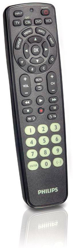 Philips SRP2104/27 télécommande DVD/Blu-ray, SAT, TV, VCR Appuyez sur les boutons 0