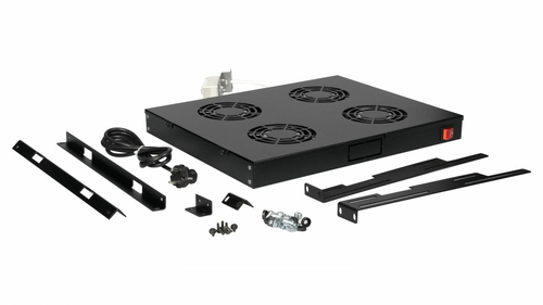 Equip Lüftermodul 19" voor Serverschränke, 4xLüfter RAL9005, afbeelding 2