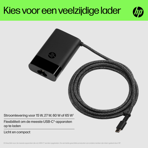 HP USB-C 65W-laptoplader – Foto 6 van 10