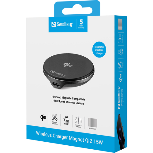 Sandberg Wireless Charger Magnet Qi2 – image 4