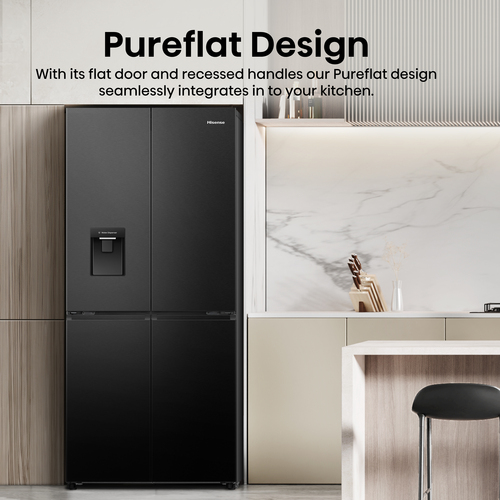 Hisense PureFlat RQ5P470SMFE Smart Fridge Freezer - Black Stainless Steel, Stainless Steel - image 5