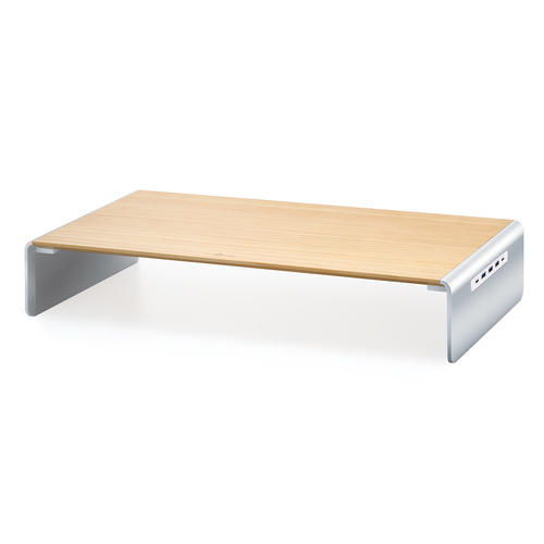 j5create JCT425 68,6 cm (27") Стол Серебристый, Цвет загара, Дерево
