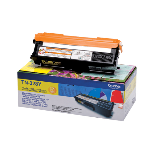 Original Brother TN328Y Yellow Toner Cartridge - image 1