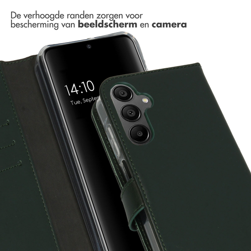 Selencia Echt Lederen Bookcase Samsung Galaxy A15 (5G/4G) - Groen, afbeelding 4