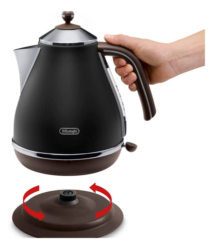 De’Longhi KBOV 2001.BK tetera eléctrica 1,7 L 2000 W Negro, Marrón