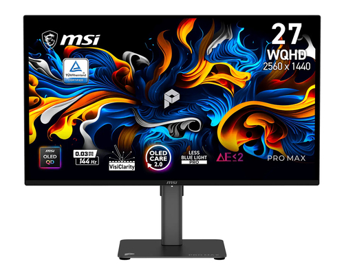 MSI PRO MAX 271QPX14G монитор для ПК 67,3 cm (26.5") 2560 x 1440 пикселей Quad HD QD-OLED Черный
