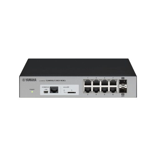 Yamaha SWR2310-10G сетевой коммутатор Неуправляемый L2 Gigabit Ethernet (10/100/1000) Питание по Ethernet (PoE)
