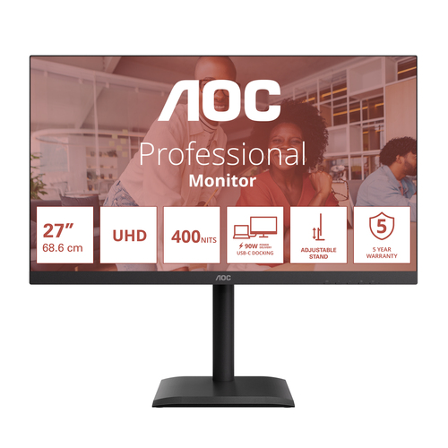 AOC U27E4CV ledmonitor, afbeelding 2