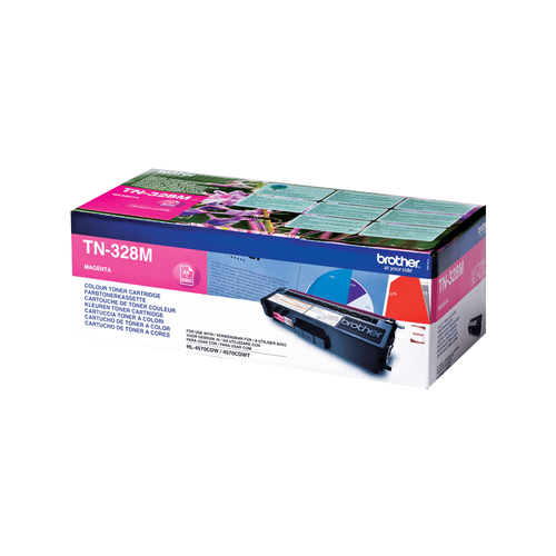 Original Brother TN328M Magenta Toner Cartridge - image 2