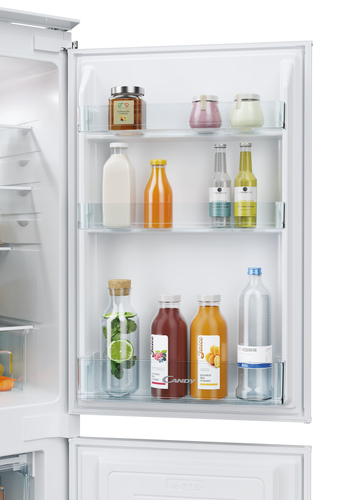Candy CB50S518EK 177cm 50/50 Integrated Fridge Freezer with Sliding Door Hinge - White - E Rated, White - image 4