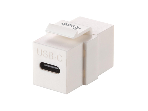 Product image: Equip USB 3.2 Gen2 USB-C Keystone Coupler, White
