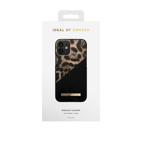 iDeal of Sweden Atelier Case iPhone 12 MINI Midnight Leoprd