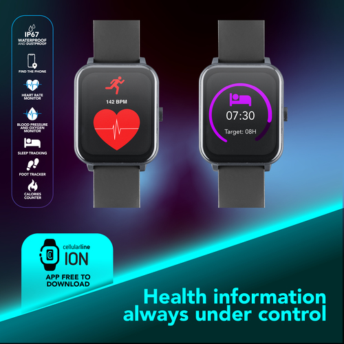 Cellularline ION PRO SMARTWATCH BLUETOOTH SQUARE – image 4