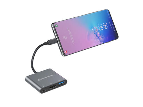 Conceptronic DONN 3-in-1 Multifunctional USB-C Adapter, HDMI, USB 3.0 – image 9