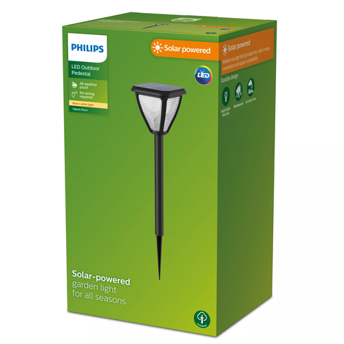 Philips LED 8720169265721 Vapora Tuinlamp op zonne-energie LED 1.5 W Zwart – Foto 4 van 4