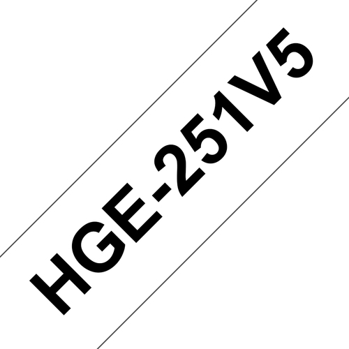 Original Brother P-touch HGE251V5 (24mm) Black On White Labeling
