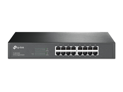 TP-Link TL-SG1016D сетевой коммутатор Неуправляемый L2 Gigabit Ethernet (10/100/1000) Черный