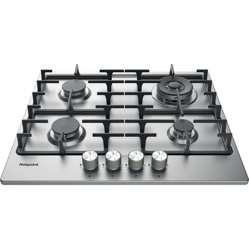 Hotpoint PPH60GDFIXUK 60cm 4 Burner Gas Hob in Stainless Steel Wok Bur - image 1